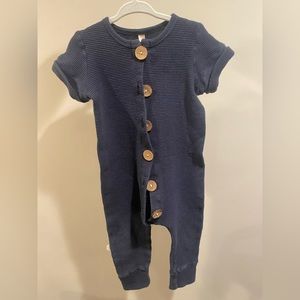 Navy blue Childhoods Waffle Romper